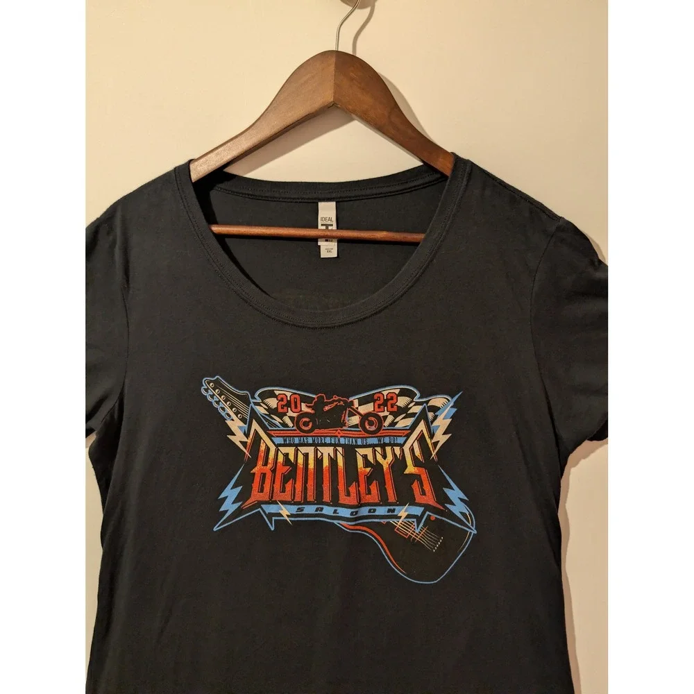 Bentley's Saloon T-Shirt Womens XXL Black Excellent 2022 Tribute Bands Graphic